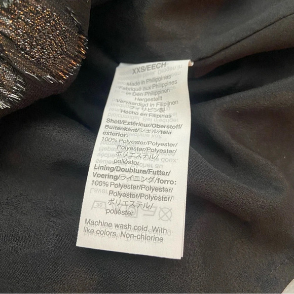 J. Crew Tie-waist V-neck top in metallic dot jacquard black 21265 - Picture 6 of 8